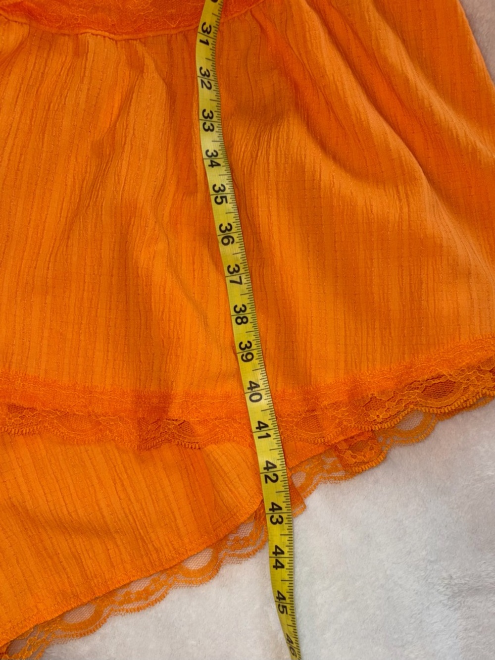 Orange Ruffled Midi Sleeveless Dress sz M - Picture 5 of 6